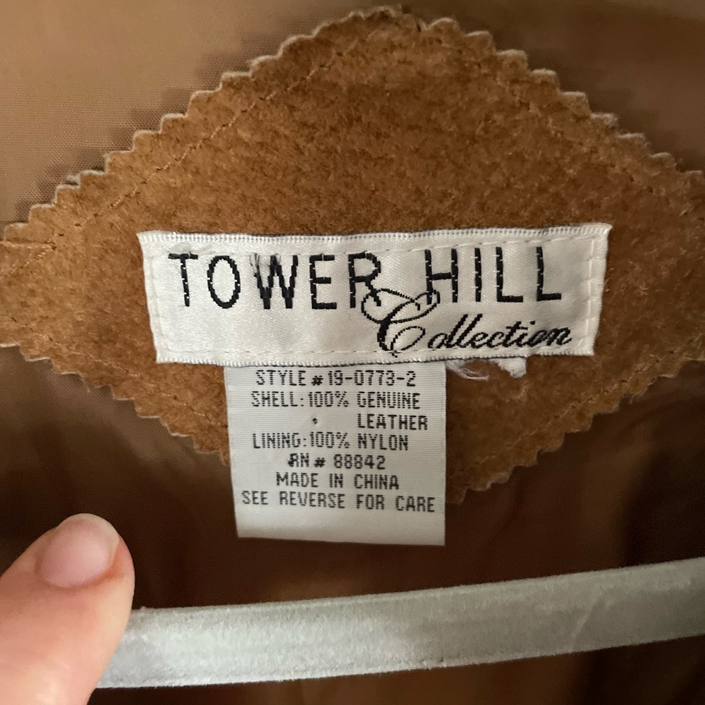 Women's Vintage Suede Camel Blazer Jacket Large - Picture 4 of 10